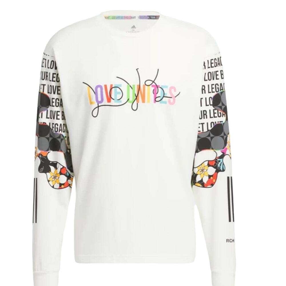 Adidas x Rich Mnisi Pride Love Unites Long Sleeve Graphic Tee Medium - Picture 2 of 12